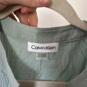Sage green Calvin Klein tie waist dress sz 4. Could use a steam